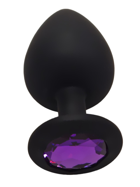 Silikonowy korek analny (zatyczka analna, plug), z kryształem, rozmiar L. Silikonowy korek analny (zatyczka analna, plug), z kryształem, rozmiar L.