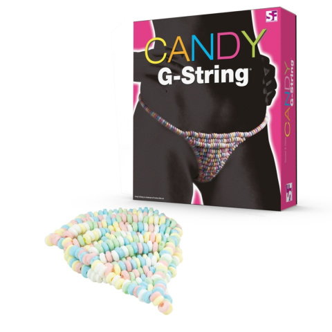 Stringi damskie, jadalne, zrobione z 330 cukierków pudrowych Stringi damskie, jadalne, zrobione z 330 cukierków pudrowych