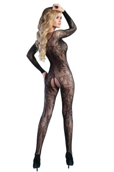 Bodystocking Abra, czarne lub czerwone, z rękawami, otwarte w kroku, LivcoCorsetti Bodystocking Abra, czarne lub czerwone, z rękawami, otwarte w kroku, LivcoCorsetti