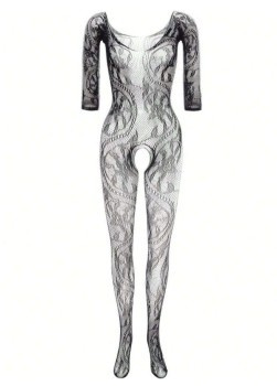 Bodystocking Abra, czarne lub czerwone, z rękawami, otwarte w kroku, LivcoCorsetti Bodystocking Abra, czarne lub czerwone, z rękawami, otwarte w kroku, LivcoCorsetti