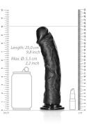 Dildo na przyssawce, bez wibracji, RealRock 9", bez jąder, zakrzywione, PVC Dildo na przyssawce, bez wibracji, RealRock 9", bez jąder, zakrzywione, PVC