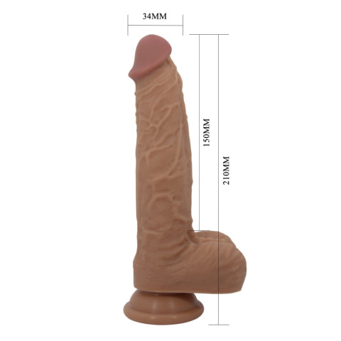 Dildo na przyssawce, teleskopowe Jonathan, ruch posuwisty i wibracje, silikon, pilot zdalny Dildo na przyssawce, teleskopowe Jonathan, ruch posuwisty i wibracje, silikon, pilot zdalny