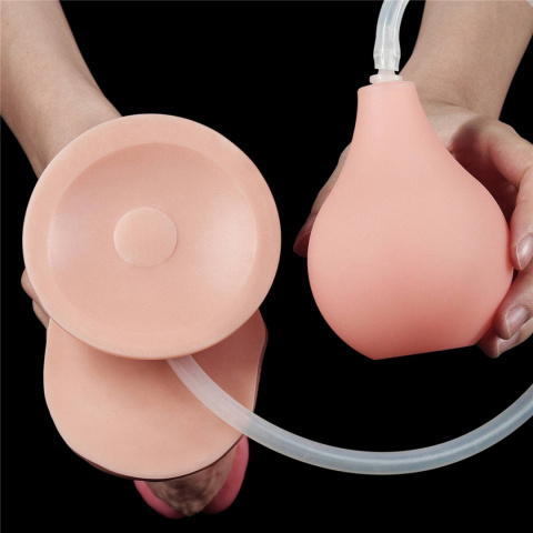 Dildo na przyssawce, z wytryskiem, 10", PVC Dildo na przyssawce, z wytryskiem, 10", PVC