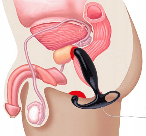 Masażer prostaty z funkcją stymulacji przesuwną kulką, Tickling, silikon, USB Masażer prostaty z funkcją stymulacji przesuwną kulką, Tickling, silikon, USB