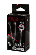 Klamerki na sutki i łechtaczkę, metaowe, z lańcuszkami, Blaze Dream Toys Klamerki na sutki i łechtaczkę, metaowe, z lańcuszkami, Blaze Dream Toys