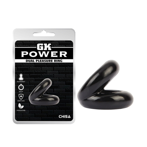 Pierścień zespolony na penisa i jądra, GK Power, Dual Pleasure Ring, TPE Pierścień zespolony na penisa i jądra, GK Power, Dual Pleasure Ring, TPE