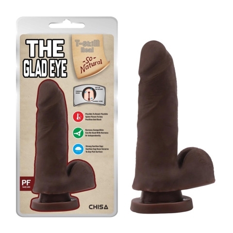 Dildo na przyssawce, małe, bez wibracji, b. miękkie, z kręgoslupem, The Glad Eye Dildo na przyssawce, małe, bez wibracji, b. miękkie, z kręgoslupem, The Glad Eye