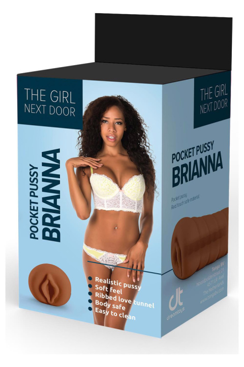 Masturbator kieszonkowy, ciemnoskóra Brianna, wagina bez wibracji, TPE Masturbator kieszonkowy, ciemnoskóra Brianna, wagina bez wibracji, TPE