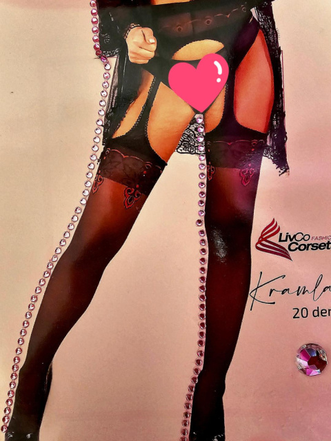 Strip-panty, Kramla, pończochy połączone z pasem, premium, LivoCorsetti Strip-panty, Kramla, pończochy połączone z pasem, premium, LivoCorsetti