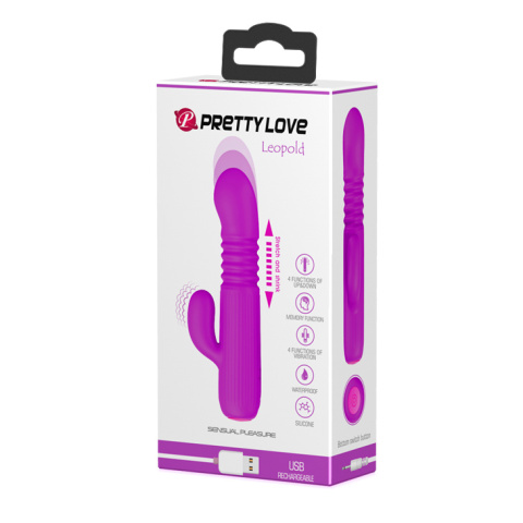 Wibrator kompaktowy Leopold, ruch posuwisty i wibracje, silikon, USB Wibrator kompaktowy Leopold, ruch posuwisty i wibracje, silikon, USB