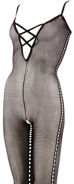 Bodystocking NO:XQSE z gęstej siatki, rozmiar plus size, poliamid