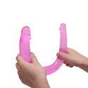 Dildo dwustronne, Evangeline, o różnych końcach, TPR, lekko zagietę Dildo dwustronne, Evangeline, o różnych końcach, TPR, lekko zagietę