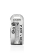 Dildo na przyssawce, 7.0, krystalicznie przejrzyste, bez jąder, TPE Dildo na przyssawce, 7.0, krystalicznie przejrzyste, bez jąder, TPE