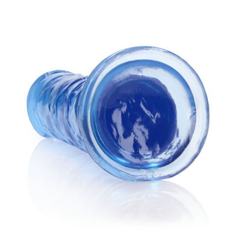 Dildo na przyssawce, 9.0, krystalicznie błękitne, bez jąder, TPE Dildo na przyssawce, 9.0, krystalicznie błękitne, bez jąder, TPE