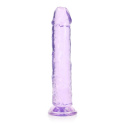 Dildo na przyssawce, 9.0, krystalicznie fiołkowe, bez jąder, TPE Dildo na przyssawce, 9.0, krystalicznie fiołkowe, bez jąder, TPE