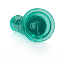 Dildo na przyssawce, 9.0, krystalicznie szmaragdowe, bez jąder, TPE Dildo na przyssawce, 9.0, krystalicznie szmaragdowe, bez jąder, TPE