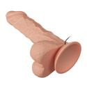 Dildo na przyssawce, Burag 9,4", wibrujące, pilot na kablu, TPE, duże Dildo na przyssawce, Burag 9,4", wibrujące, pilot na kablu, TPE, duże