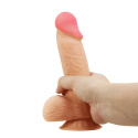 Dildo na przyssawce, Sliding Skin 8.1, TPR, bez wibracji, z kręgosłupem i przesuwną skórą, Baile Dildo na przyssawce, Sliding Skin 8.1, TPR, bez wibracji, z kręgosłupem i przesuwną skórą, Baile