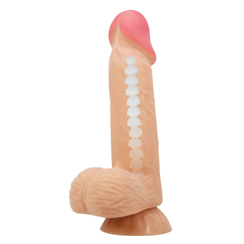Dildo na przyssawce, Sliding Skin 8.1, TPR, bez wibracji, z kręgosłupem i przesuwną skórą, Baile Dildo na przyssawce, Sliding Skin 8.1, TPR, bez wibracji, z kręgosłupem i przesuwną skórą, Baile