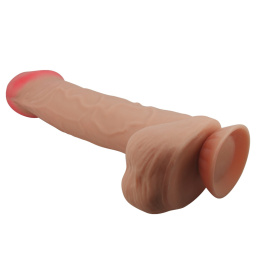 Dildo na przyssawce, bez wibracji, z kręgosłupem, Mendel, 10,2