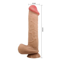 Dildo na przyssawce, bez wibracji, z kręgosłupem, Mendel, 10,2", TPR, Baile Dildo na przyssawce, bez wibracji, z kręgosłupem, Mendel, 10,2", TPR, Baile