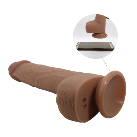Dildo na przyssawce, premium, Tommy, ruch posuwisty i wibracje, pilot, silikon Dildo na przyssawce, premium, Tommy, ruch posuwisty i wibracje, pilot, silikon