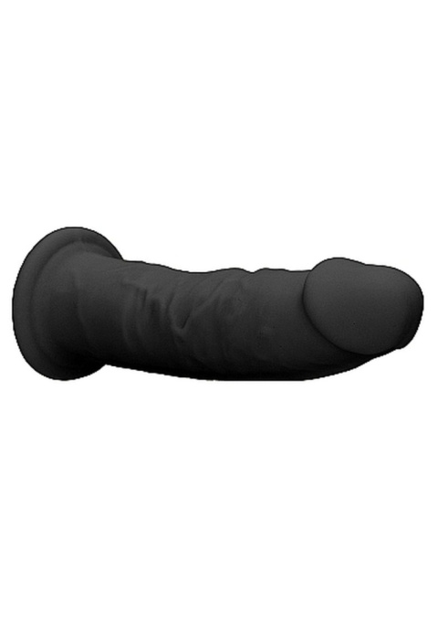 Dildo na przyssawce, silikon termoaktywny, czarny lub cielisty, Realrock 6", bez wibracji Dildo na przyssawce, silikon termoaktywny, czarny lub cielisty, Realrock 6", bez wibracji