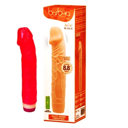 Dildo z wibracjami (wibrator realistyczny Barbara 8,8, na baterie, TPE, Baile, Bob