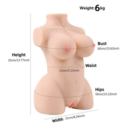 Masturbator, replika ciała, tors damski, pochwa i anus, 6kg, Urocza Małżonka Masturbator, replika ciała, tors damski, pochwa i anus, 6kg, Urocza Małżonka