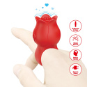 Mini masażer silikonową szczoteczką w formie pierścionka z różą, Jae, Pretty Love Mini masażer silikonową szczoteczką w formie pierścionka z różą, Jae, Pretty Love