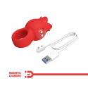 Mini masażer silikonową szczoteczką w formie pierścionka z różą, Jae, Pretty Love Mini masażer silikonową szczoteczką w formie pierścionka z różą, Jae, Pretty Love