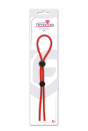 Pierścień erekcyjny typu "lasso", na penisa i jądra, z regulowanym obwodem, silikon Pierścień erekcyjny typu "lasso", na penisa i jądra, z regulowanym obwodem, silikon