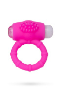 Pierścień na penisa, z wibracją i szczoteczką silikonową, na baterie, a-TOYS Pierścień na penisa, z wibracją i szczoteczką silikonową, na baterie, a-TOYS