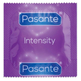 Prezerwatywy lateksowe Pasante Intensity- prążkowane, z wypustkami, 3 szt