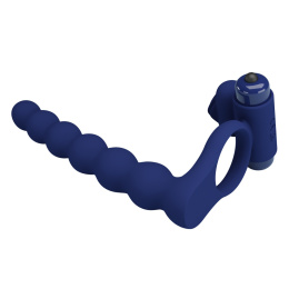 Strap-on do podwójnej penetracji, dildo analne zakładane na penisa, z wibracjami, stymulacja łechtaczki,Pretty Love