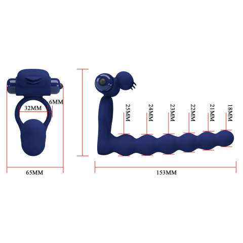 Strap-on do podwójnej penetracji, dildo analne zakładane na penisa, z wibracjami, stymulacja łechtaczki,Pretty Love Strap-on do podwójnej penetracji, dildo analne zakładane na penisa, z wibracjami, stymulacja łechtaczki,Pretty Love