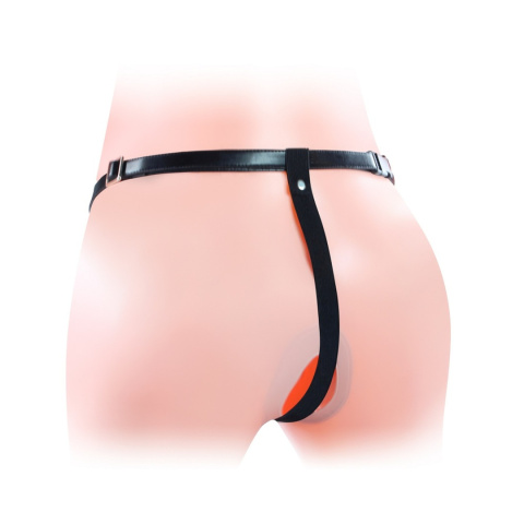 Strap-on podwójny, proteza z dwoma penisami, wibracje, pilot na kablu, Lovetoy Strap-on podwójny, proteza z dwoma penisami, wibracje, pilot na kablu, Lovetoy