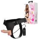 Strap-on z pełnym dildem i jądrami, wibracje, pilot na kablu, TPR, Ultra Passionate 7,6, Baile Strap-on z pełnym dildem i jądrami, wibracje, pilot na kablu, TPR, Ultra Passionate 7,6, Baile