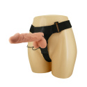 Strap-on z pełnym dildem i jądrami, wibracje, pilot na kablu, TPR, Ultra Passionate , 9,4", Baile Strap-on z pełnym dildem i jądrami, wibracje, pilot na kablu, TPR, Ultra Passionate , 9,4", Baile