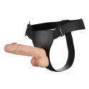 Strap-on z pełnym dildem i jądrami, wibracje, pilot na kablu, TPR, Ultra Passionate , 9,4", Baile Strap-on z pełnym dildem i jądrami, wibracje, pilot na kablu, TPR, Ultra Passionate , 9,4", Baile