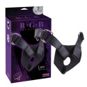 Uprząż do strap-ona RGB, 3 kółka, solidna konstrukcja, PVC Uprząż do strap-ona RGB, 3 kółka, solidna konstrukcja, PVC