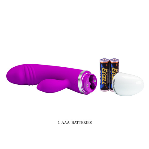 Wibrator David, na baterie, ze szczotką stymulującą łechtaczkę Wibrator David, na baterie, ze szczotką stymulującą łechtaczkę