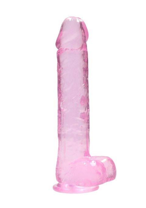 Dildo na przyssawce, bardzo duże, 10.0, krystalicznie fiołkowe lub różowe, TPE Dildo na przyssawce, bardzo duże, 10.0, krystalicznie fiołkowe lub różowe, TPE