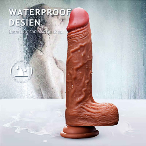 Dildo na przyssawce, teleskopowe, ruch posuwisto-rotacyjny, pilot bezprzewodowy, silikon płynny, podgrzewanie Dildo na przyssawce, teleskopowe, ruch posuwisto-rotacyjny, pilot bezprzewodowy, silikon płynny, podgrzewanie