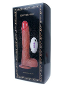Dildo na przyssawce, teleskopowe, ruch posuwisto-rotacyjny, pilot bezprzewodowy, silikon płynny, podgrzewanie Dildo na przyssawce, teleskopowe, ruch posuwisto-rotacyjny, pilot bezprzewodowy, silikon płynny, podgrzewanie