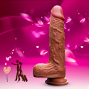 Dildo na przyssawce, teleskopowe, ruch posuwisto-rotacyjny, pilot bezprzewodowy, silikon płynny, podgrzewanie Dildo na przyssawce, teleskopowe, ruch posuwisto-rotacyjny, pilot bezprzewodowy, silikon płynny, podgrzewanie