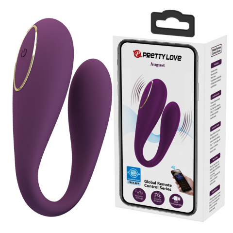 Masażer, stymulator dla par, August, sterowany smartfonem (na aplikację), typ: podkówka, Pretty Love Masażer, stymulator dla par, August, sterowany smartfonem (na aplikację), typ: podkówka, Pretty Love