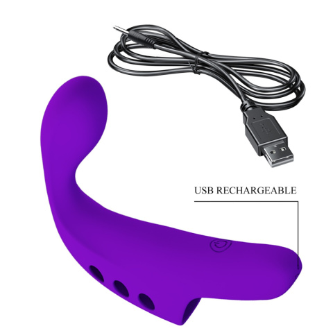 Nakładka na palec, wibrująca, Gorgon, masażer punktu G lub prostaty, silikon, USB, Pretty Love Nakładka na palec, wibrująca, Gorgon, masażer punktu G lub prostaty, silikon, USB, Pretty Love