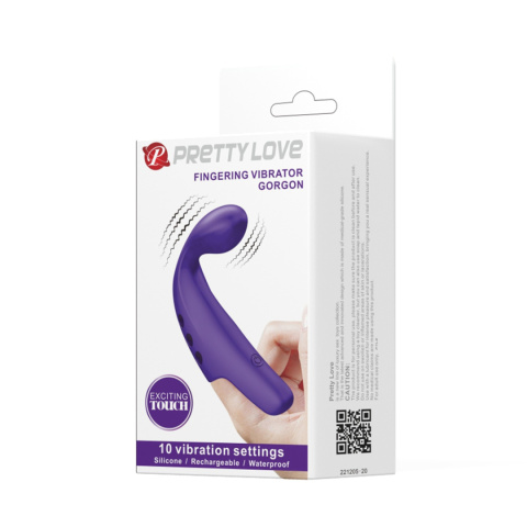 Nakładka na palec, wibrująca, Gorgon, masażer punktu G lub prostaty, silikon, USB, Pretty Love Nakładka na palec, wibrująca, Gorgon, masażer punktu G lub prostaty, silikon, USB, Pretty Love