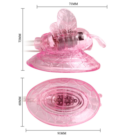 Pompka i stymulator wibrujący do łechtaczki i warg sromowych, Butterfly Clitoral Pump, na baterie Pompka i stymulator wibrujący do łechtaczki i warg sromowych, Butterfly Clitoral Pump, na baterie